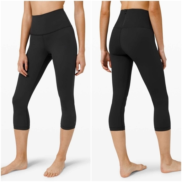 Lululemon Run with the Waves Crop 21" in Black size 6 NWT - Picture 1 of 9
